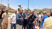 رئيس جهاز الشروق يتابع أعمال تطوير الطرق والتخطيط المروري بالمحاور الرئيسية
