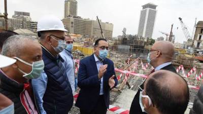 رئيس الوزراء يتفقد مثلث ماسبيرو ويتابع مشروع الأبراج