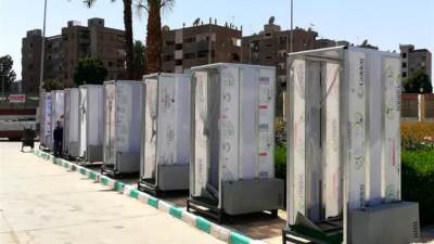 شركة مياه أسيوط تدفع بـ25 كابينة تعقيم للوقاية من كورونا