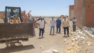 إزالة حالات تعدي على أملاك الدولة بمركز صدفا