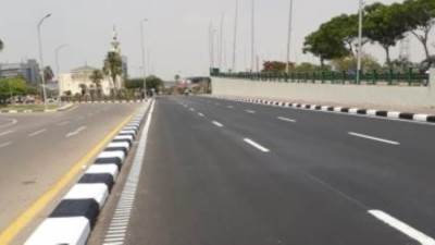 غلق مطلع كوبرى 6 بطريق الواحات للقادم من وصلة دهشور الشمالية