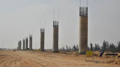 رئيس المقاولون العرب يتفقد مشروع مونوريل 6 أكتوبر