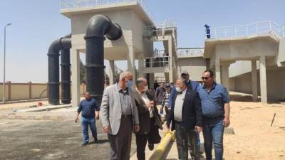 صور|| بهجات يتفقد المشروعات الجاري تنفيذها في "السادات"